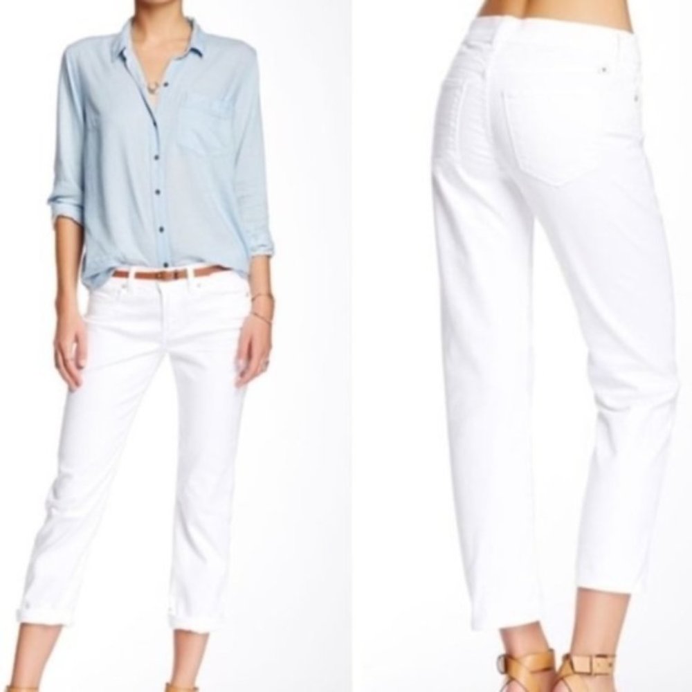 Lucky Brand Women's White Mollie Crop Jeans
